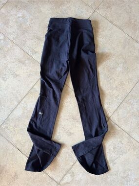 ALO Yoga Black High-Rise Leggings with Logo